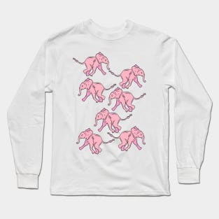 Pretty pink elephants Long Sleeve T-Shirt